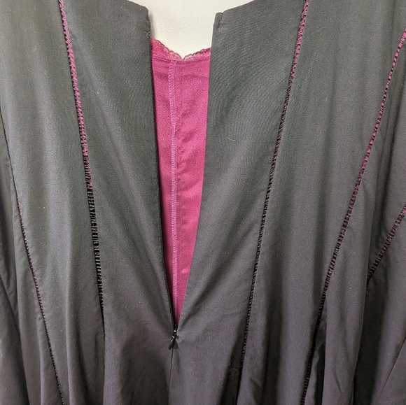 MXM Plus Size Women Dress Black And Purple Color Size 2X Back Zipper Formal - Picture 7 of 11